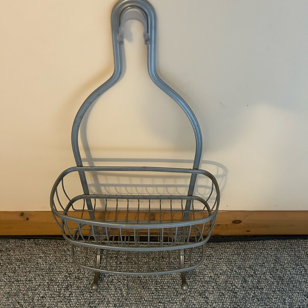 Satin Nickel like new shower caddy great condition